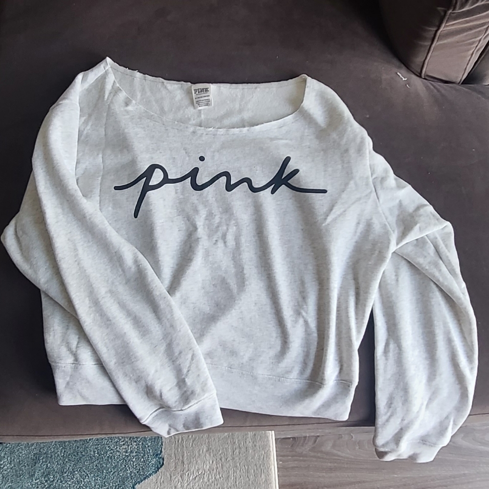 PINK off-the-shoulder light weight sweater XL